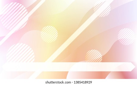 Blurred Decorative Design In Abstract Style With Wave, Curve Lines, Circle, Space for Text. Fluid shapes composition. For Design Flyer, Banner, Landing Page. Vector Illustration with Color Gradient
