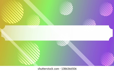 Blurred Decorative Design In Abstract Style With , Curve Lines, Circle, Space for Text. For Futuristic Ad, Booklets. Vector Illustration with Color Gradient