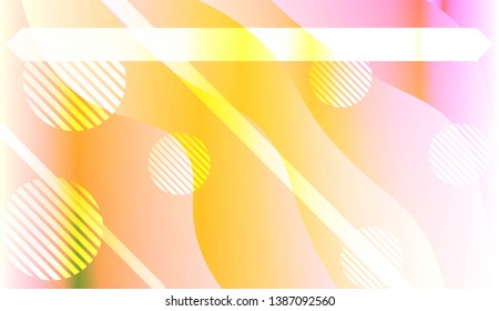 Blurred Decorative Design In Abstract Style With Wave, Curve Lines, Circle, Space for Text. Fluid shapes composition. For Design Flyer, Banner, Landing Page. Vector Illustration with Color Gradient