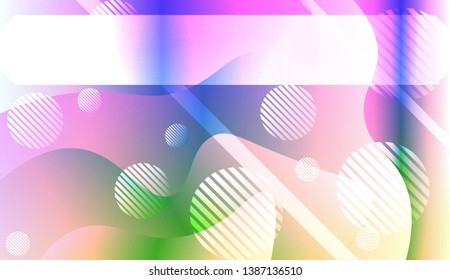 Blurred Decorative Design In Abstract Style With Wave, Curve Lines, Circle, Space for Text. Fluid shapes composition. For Design Flyer, Banner, Landing Page. Vector Illustration with Color Gradient