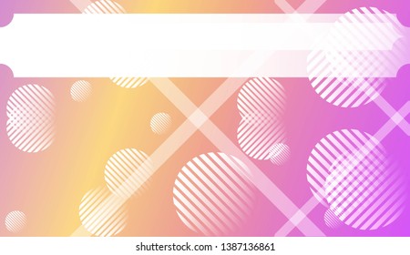Blurred Decorative Design In Abstract Style With , Curve Lines, Circle, Space for Text. For Futuristic Ad, Booklets. Vector Illustration with Color Gradient