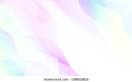 Blurred Decorative Design In Abstract Style With Wave, Curve Lines. Blur Pastel Color Smoke gradient Background. For Your Graphic Wallpaper, Cover Book, Banner. Vector Illustration