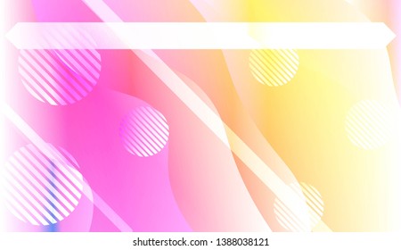 Blurred Decorative Design In Abstract Style With Wave, Curve Lines, Circle, Space for Text. Fluid shapes composition. For Design Flyer, Banner, Landing Page. Vector Illustration with Color Gradient