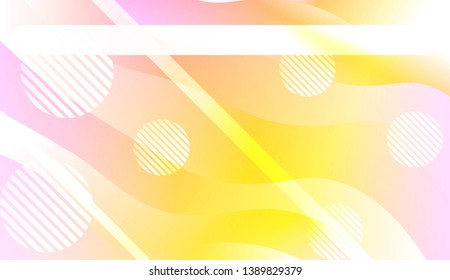 Blurred Decorative Design In Abstract Style With Wave, Curve Lines, Circle, Space for Text. Fluid shapes composition. For Design Flyer, Banner, Landing Page. Vector Illustration with Color Gradient