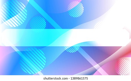 Blurred Decorative Design In Abstract Style With Wave, Curve Lines, Circle, Space for Text. Fluid shapes composition. For Design Flyer, Banner, Landing Page. Vector Illustration with Color Gradient