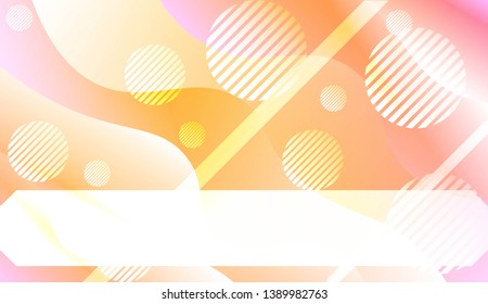 Blurred Decorative Design In Abstract Style With Wave, Curve Lines, Circle, Space for Text. Fluid shapes composition. For Design Flyer, Banner, Landing Page. Vector Illustration with Color Gradient