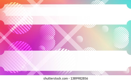 Blurred Decorative Design In Abstract Style With , Curve Lines, Circle, Space for Text. For Futuristic Ad, Booklets. Vector Illustration with Color Gradient