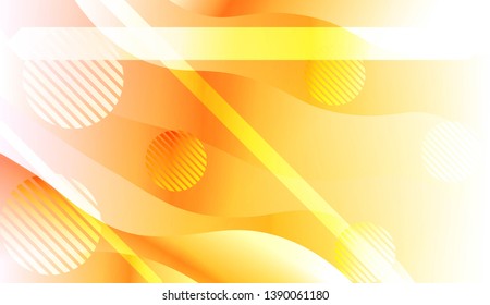 Blurred Decorative Design In Abstract Style With Wave, Curve Lines, Circle, Space for Text. Fluid shapes composition. For Design Flyer, Banner, Landing Page. Vector Illustration with Color Gradient