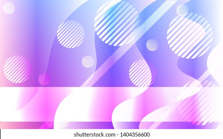 Blurred Decorative Design In Abstract Style With Wave, Curve Lines, Circle, Space for Text. Fluid shapes composition. Vector Illustration with Color Gradient.