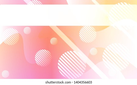 Blurred Decorative Design In Abstract Style With Wave, Curve Lines, Circle, Space for Text. Fluid shapes composition. Vector Illustration with Color Gradient.