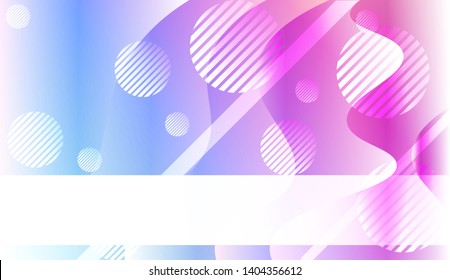 Blurred Decorative Design In Abstract Style With Wave, Curve Lines, Circle, Space for Text. Fluid shapes composition. Vector Illustration with Color Gradient.