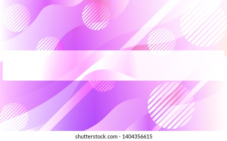 Blurred Decorative Design In Abstract Style With Wave, Curve Lines, Circle, Space for Text. Fluid shapes composition. Vector Illustration with Color Gradient.