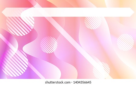 Blurred Decorative Design In Abstract Style With Wave, Curve Lines, Circle, Space for Text. Fluid shapes composition. Vector Illustration with Color Gradient.
