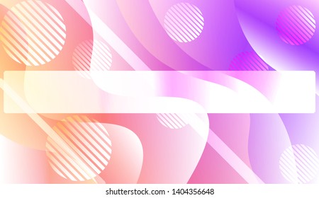 Blurred Decorative Design In Abstract Style With Wave, Curve Lines, Circle, Space for Text. Fluid shapes composition. Vector Illustration with Color Gradient.