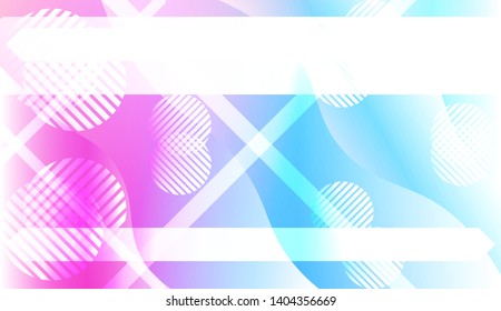 Blurred Decorative Design In Abstract Style With Wave, Curve Lines, Circle, Space for Text. Fluid shapes composition. Vector Illustration with Color Gradient.