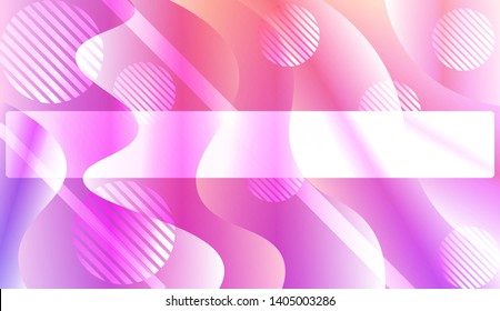 Blurred Decorative Design In Abstract Style With Wave, Curve Lines, Circle, Space for Text. Fluid shapes composition. Vector Illustration with Color Gradient.