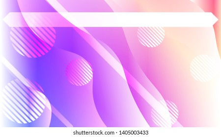 Blurred Decorative Design In Abstract Style With Wave, Curve Lines, Circle, Space for Text. Fluid shapes composition. Vector Illustration with Color Gradient.