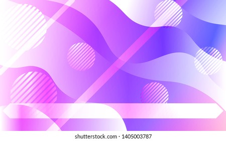 Blurred Decorative Design In Abstract Style With Wave, Curve Lines, Circle, Space for Text. Fluid shapes composition. Vector Illustration with Color Gradient.