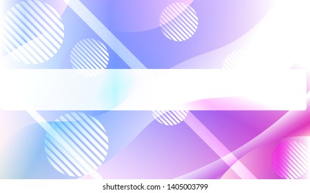 Blurred Decorative Design In Abstract Style With Wave, Curve Lines, Circle, Space for Text. Fluid shapes composition. Vector Illustration with Color Gradient.