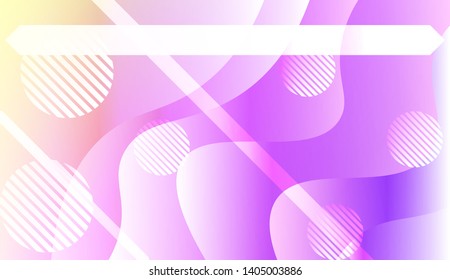 Blurred Decorative Design In Abstract Style With Wave, Curve Lines, Circle, Space for Text. Fluid shapes composition. Vector Illustration with Color Gradient.