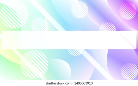 Blurred Decorative Design In Abstract Style With Wave, Curve Lines, Circle, Space for Text. Fluid shapes composition. Vector Illustration with Color Gradient.