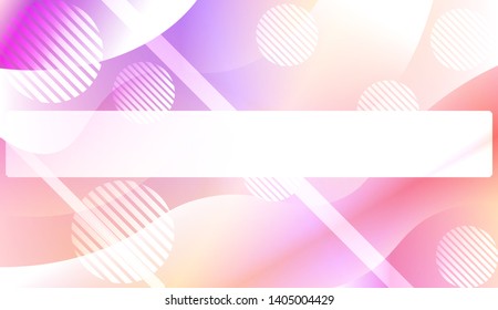 Blurred Decorative Design In Abstract Style With Wave, Curve Lines, Circle, Space for Text. Fluid shapes composition. Vector Illustration with Color Gradient.
