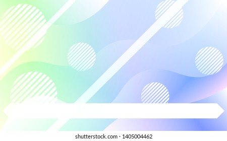 Blurred Decorative Design In Abstract Style With Wave, Curve Lines, Circle, Space for Text. Fluid shapes composition. Vector Illustration with Color Gradient.
