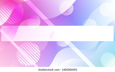 Blurred Decorative Design In Abstract Style With Wave, Curve Lines, Circle, Space for Text. Fluid shapes composition. Vector Illustration with Color Gradient.