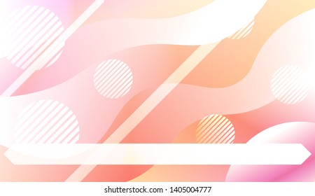 Blurred Decorative Design In Abstract Style With Wave, Curve Lines, Circle, Space for Text. Fluid shapes composition. Vector Illustration with Color Gradient.