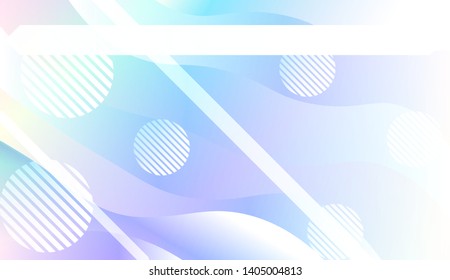 Blurred Decorative Design In Abstract Style With Wave, Curve Lines, Circle, Space for Text. Fluid shapes composition. Vector Illustration with Color Gradient.