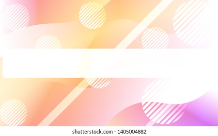 Blurred Decorative Design In Abstract Style With Wave, Curve Lines, Circle, Space for Text. Fluid shapes composition. Vector Illustration with Color Gradient.