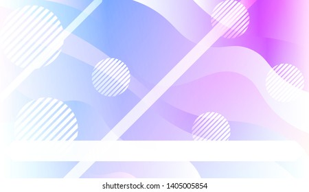 Blurred Decorative Design In Abstract Style With Wave, Curve Lines, Circle, Space for Text. Fluid shapes composition. Vector Illustration with Color Gradient.