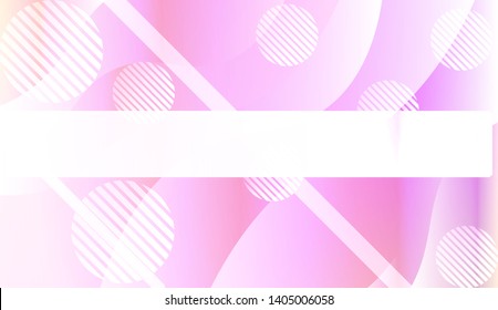 Blurred Decorative Design In Abstract Style With Wave, Curve Lines, Circle, Space for Text. Fluid shapes composition. Vector Illustration with Color Gradient.