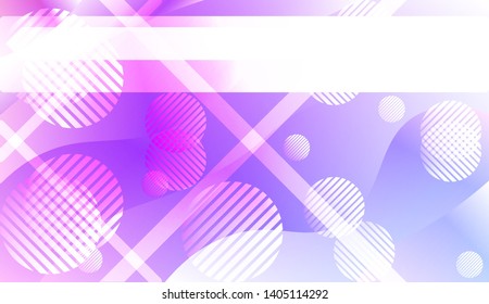 Blurred Decorative Design In Abstract Style With Wave, Curve Lines, Circle, Space for Text. Fluid shapes composition. Vector Illustration with Color Gradient.
