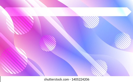Blurred Decorative Design In Abstract Style With Wave, Curve Lines, Circle, Space for Text. Fluid shapes composition. Vector Illustration with Color Gradient.