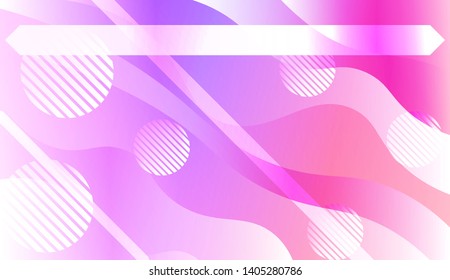 Blurred Decorative Design In Abstract Style With Wave, Curve Lines, Circle, Space for Text. Fluid shapes composition. Vector Illustration with Color Gradient.