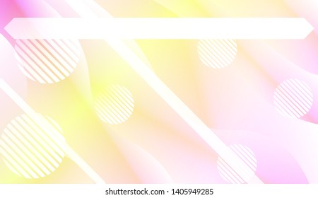 Blurred Decorative Design In Abstract Style With Wave, Curve Lines, Circle, Space for Text. Fluid shapes composition. Vector Illustration with Color Gradient.