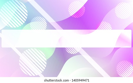 Blurred Decorative Design In Abstract Style With Wave, Curve Lines, Circle, Space for Text. Fluid shapes composition. Vector Illustration with Color Gradient.