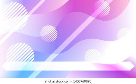 Blurred Decorative Design In Abstract Style With Wave, Curve Lines, Circle, Space for Text. Fluid shapes composition. Vector Illustration with Color Gradient.