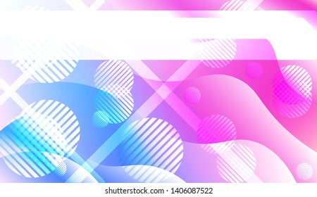 Blurred Decorative Design In Abstract Style With Wave, Curve Lines, Circle, Space for Text. Fluid shapes composition. Vector Illustration with Color Gradient.