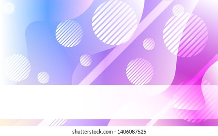 Blurred Decorative Design In Abstract Style With Wave, Curve Lines, Circle, Space for Text. Fluid shapes composition. Vector Illustration with Color Gradient.