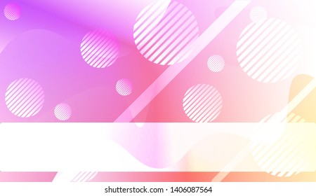 Blurred Decorative Design In Abstract Style With Wave, Curve Lines, Circle, Space for Text. Fluid shapes composition. Vector Illustration with Color Gradient.