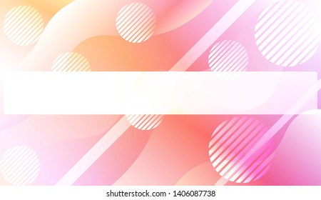 Blurred Decorative Design In Abstract Style With Wave, Curve Lines, Circle, Space for Text. Fluid shapes composition. Vector Illustration with Color Gradient.