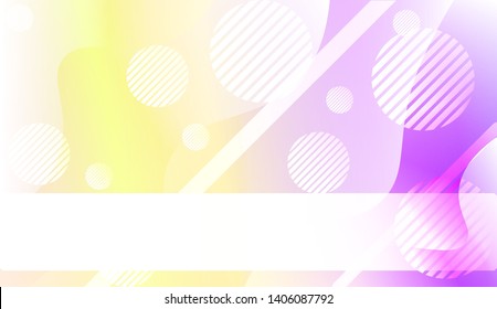 Blurred Decorative Design In Abstract Style With Wave, Curve Lines, Circle, Space for Text. Fluid shapes composition. Vector Illustration with Color Gradient.