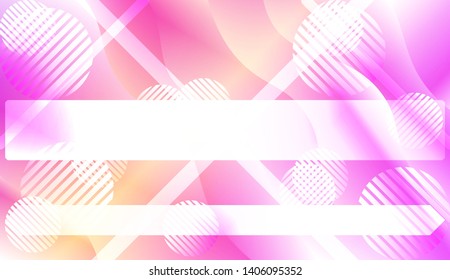 Blurred Decorative Design In Abstract Style With Wave, Curve Lines, Circle, Space for Text. Fluid shapes composition. Vector Illustration with Color Gradient.