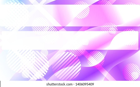 Blurred Decorative Design In Abstract Style With Wave, Curve Lines, Circle, Space for Text. Fluid shapes composition. Vector Illustration with Color Gradient.