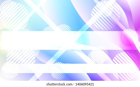 Blurred Decorative Design In Abstract Style With Wave, Curve Lines, Circle, Space for Text. Fluid shapes composition. Vector Illustration with Color Gradient.