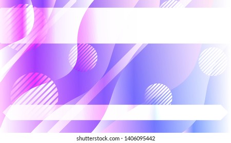 Blurred Decorative Design In Abstract Style With Wave, Curve Lines, Circle, Space for Text. Fluid shapes composition. Vector Illustration with Color Gradient.