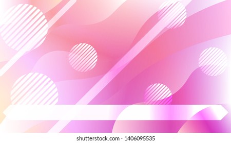 Blurred Decorative Design In Abstract Style With Wave, Curve Lines, Circle, Space for Text. Fluid shapes composition. Vector Illustration with Color Gradient.
