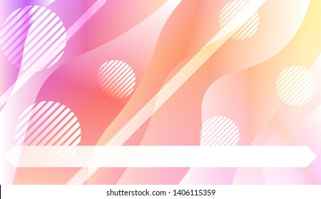 Blurred Decorative Design In Abstract Style With Wave, Curve Lines, Circle, Space for Text. Fluid shapes composition. Vector Illustration with Color Gradient.